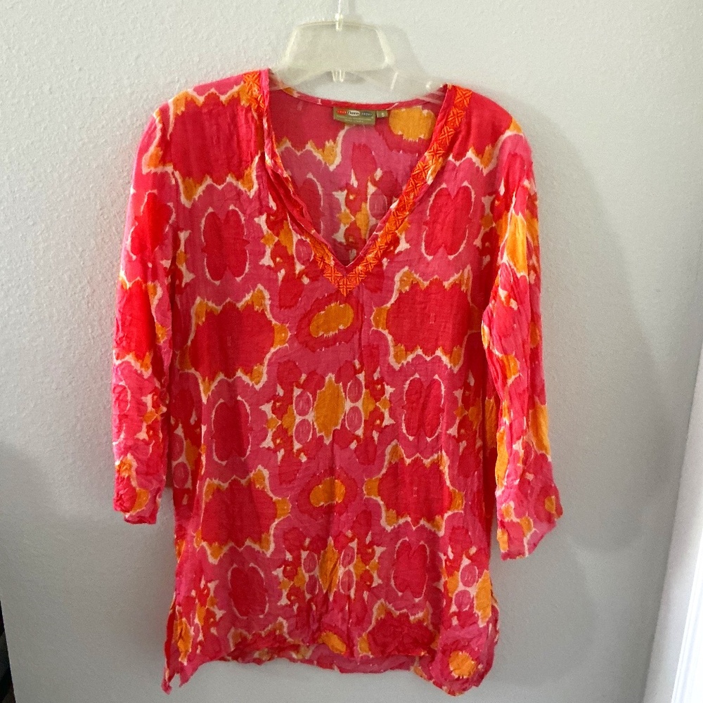 Rock Flower Paper Swim Coverup - Small